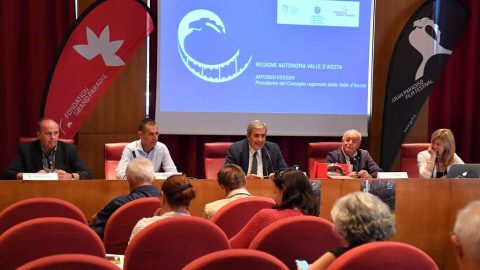 GPFF2018 Conferenza stampa Aosta Elso Gerandin Claudio Restano Antonio Fosson Italo Cerise Franco Allera Ugo Curtaz Luisa Vuillermoz