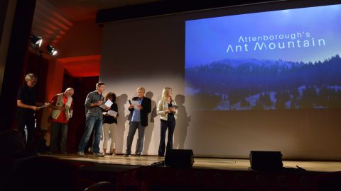 GPFF2018 Premiazione Bruno Bassano Gabriele Caccialanza Luisa Vuillermoz Montura Attenborough's Cogne